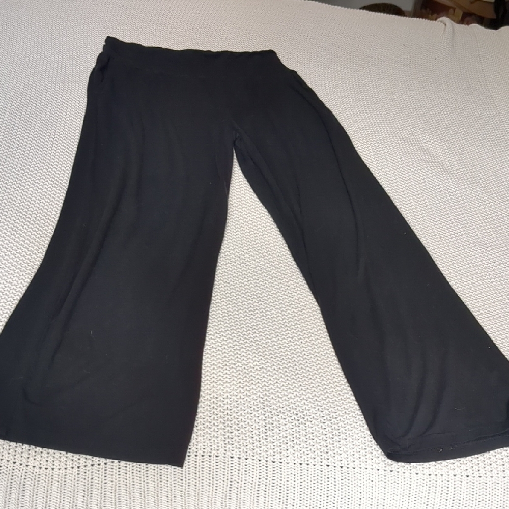 Kindred Bravely Black Wide Leg Bamboo Lounge Pants Maternity Postpartum